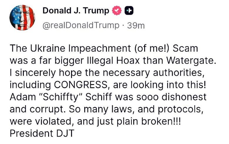 сообщение Трампа