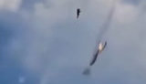 Збиття ворожого літака пілотом Збройних Сил України. ВIДЕО