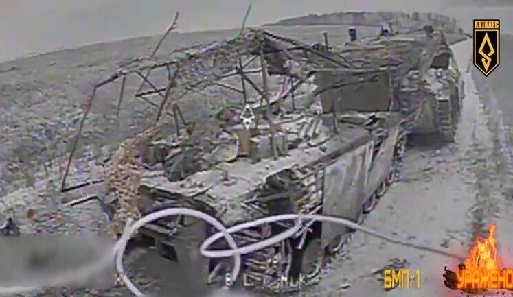 Ukrainian troops destroy tank, 2 IFVs, and armoured personnel carrier in Kupiansk sector. VIDEO