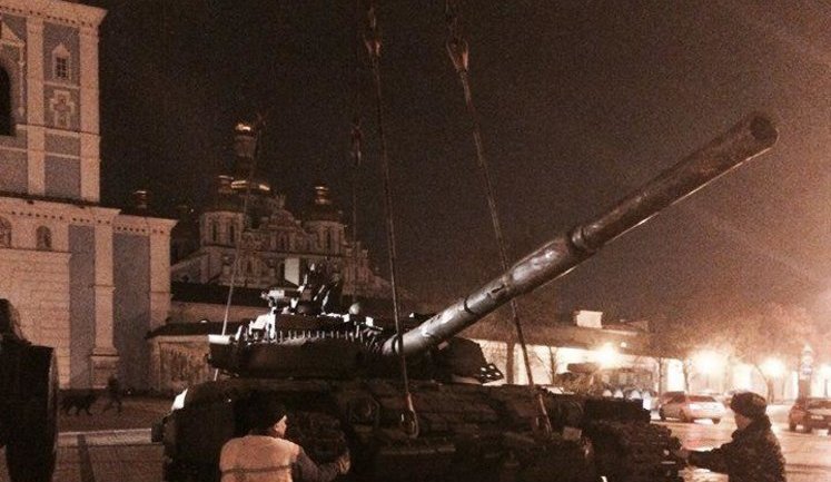 Captured Russian military equipment was brought at Mykhailivska Square. PHOTOS