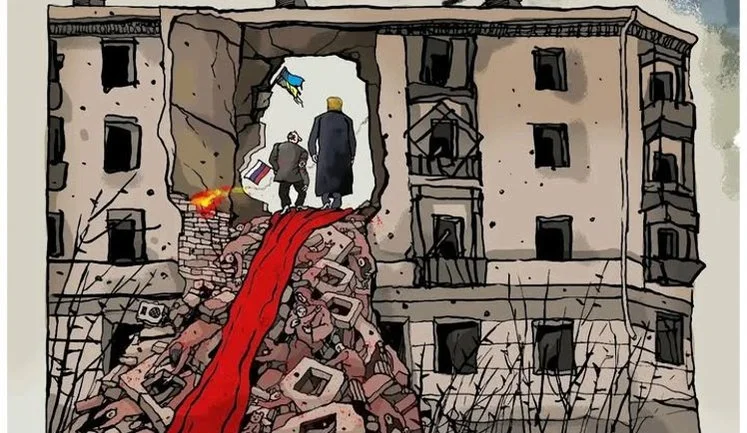 Червона доріжка для вбивці, місце для диктаторів, формат перемовин. Свіжі фотожаби від "Цензор.НЕТ"