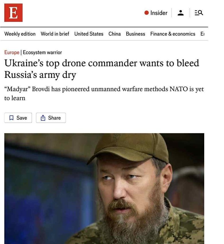 Командувач СБС Мадяр дав інтерв’ю The Economist: подробиці