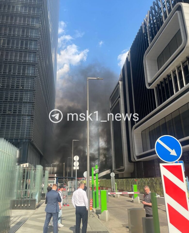 In the business centre "Москва-Сіті" сталася пожежа