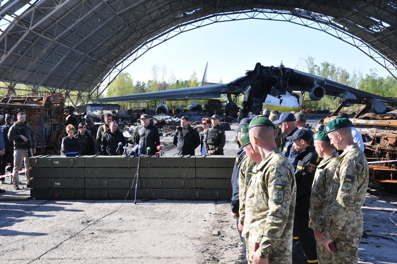 Ministers of Internal Affairs of Poland and Baltic states visited Hostomel 04