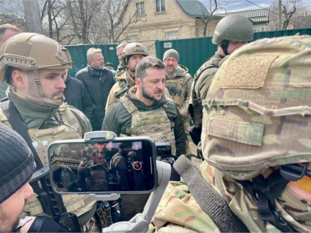 Zelensky visited liberated Bucha 01