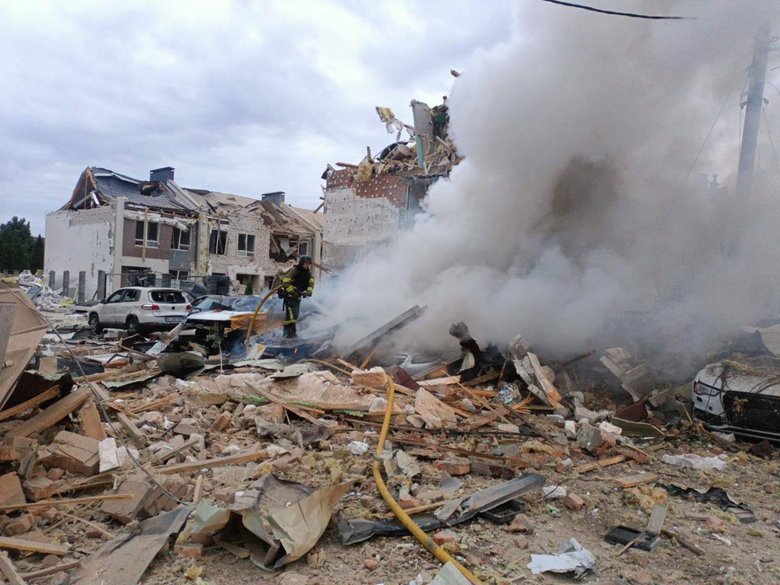 Kyiv region after shelling
