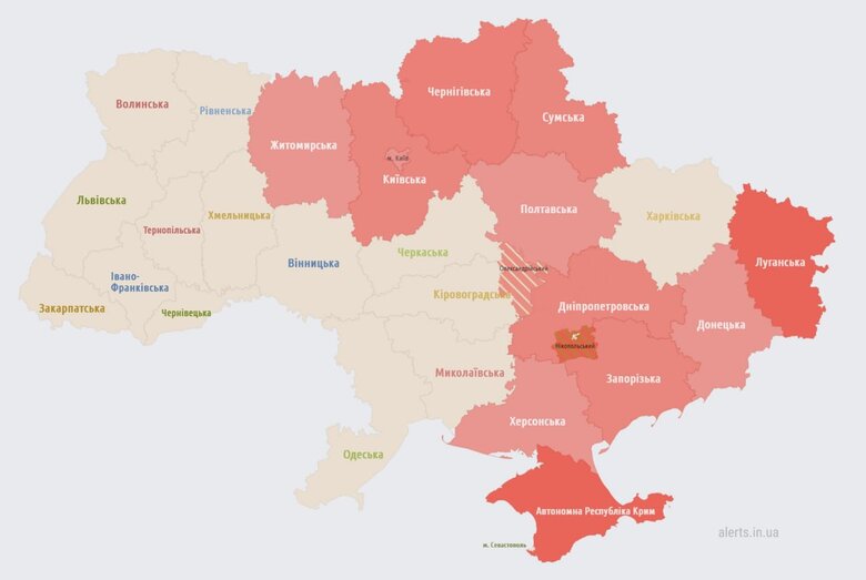 У Києві та низці областей оголошували повітряну тривогу (оновлено) 02
