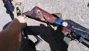 "Bullets hit armor, stocks of their assault rifles," – Interior Ministry shows policemen who survived sniper attack in Marinka. PHOTOS