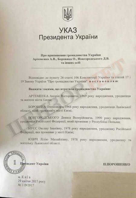 VIP-нерезиденти: за що Артеменко і Боровик втратили громадянство України 01 VIP-нерезиденти: за що Артеменко і Боровик втратили громадянство України 01
