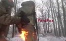 зад оккупанта подгорел после атаки дрона