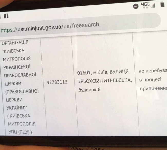 Православну церкву України офіційно зареєстрували як юридичну особу 01