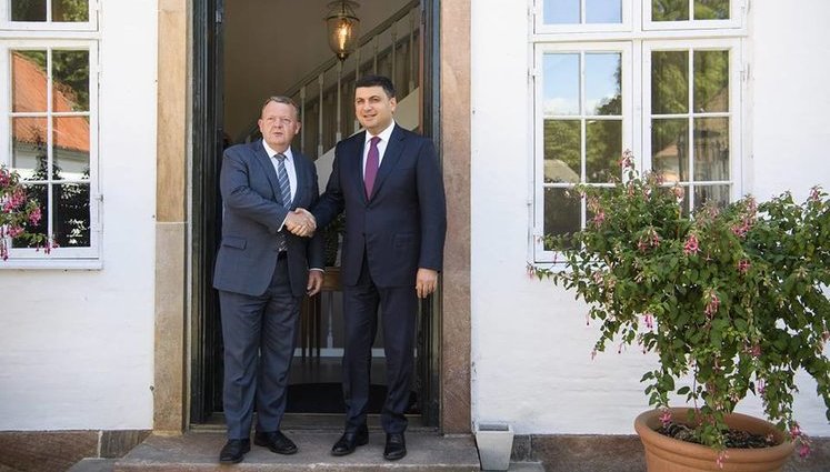 Гройсман и премьер Дании Расмуссен обсудили противодействие агрессии РФ, украинские реформы и недопустимость строительства "Северного потока-2". ФОТО