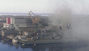 Fire at Oryol nuclear submarine localized - Shipyard. PHOTOS+VIDEO