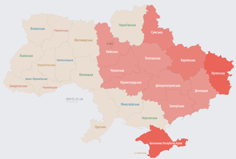 карта повітряних тривог