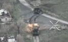 російський танк загорівся під час бою на Донеччині
