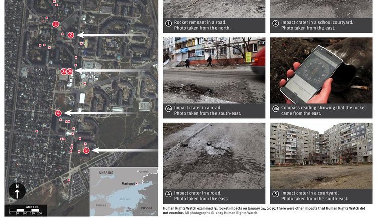 Мариуполь и автобус под Волновахой обстреляли террористы, - расследование Human Right Watch. ФОТО