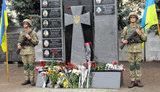 Памятник погибшим защитникам Украины открыли на Житомирщине. ФОТО