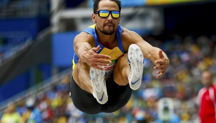 Ukraine's Katyshev takes long jump bronze in 2016 Paralympics in Rio. PHOTO