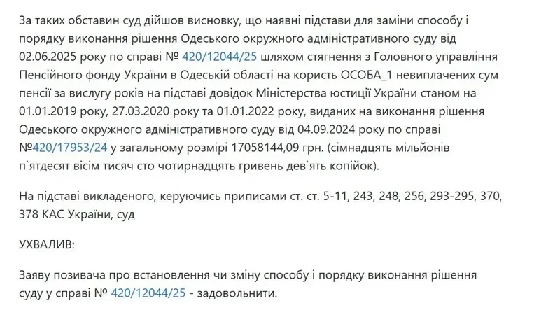 компенесації пенсій