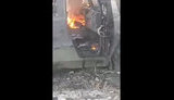 Російський "Тигр" горить у Харкові. ВIДЕО