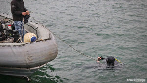 Водолазы США обследуют гидросооружения в акватории порта Южный для оборудования базы ВМС Украины. ФОТОрепортаж