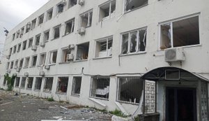 Russian ballistic missile strike on Kyiv: DTEK office damaged. PHOTO