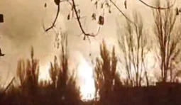 Базу зберігання шахедів уражено в окупованому Донецьку