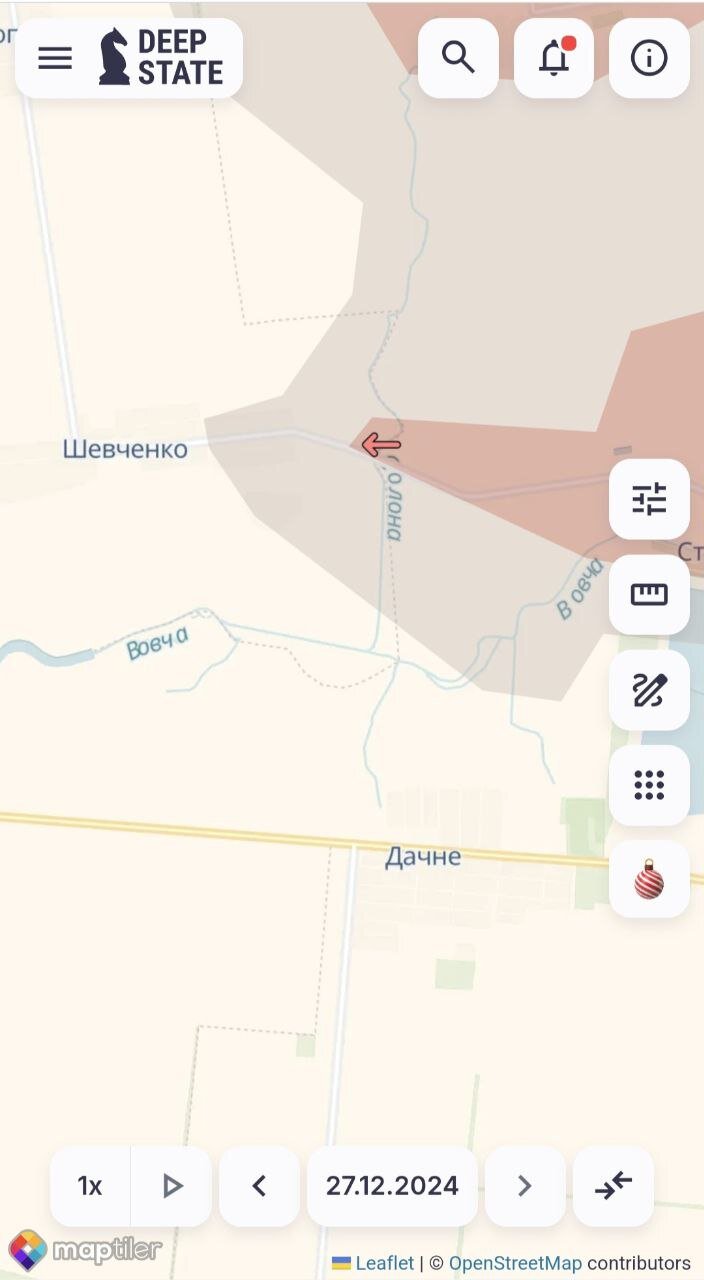 Просування військ РФ на Донеччині 28 грудня
