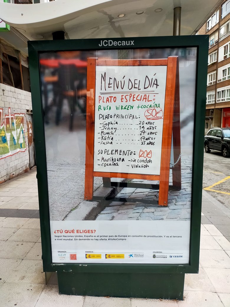 Меню дня. Особлива страва: незаймана росіянка плюс кокаїн - 50 євро: в Іспанії зявилася незвичайна соціальна реклама 02
