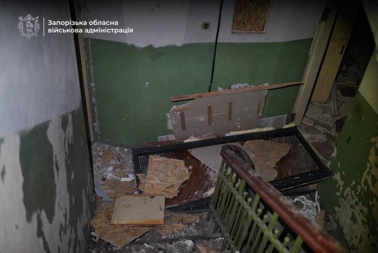 Наслідки обстрілу Запоріжжя