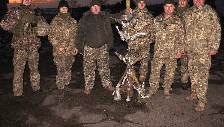 Ukrainian troops make "Christmas tree" of enemy ammo. PHOTOS