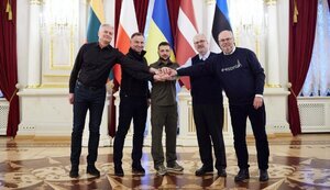 Zelensky met with presidents of Poland, Lithuania, Latvia, and Estonia in Kyiv. PHOTO