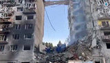 Kyiv after a ballistic missile strike