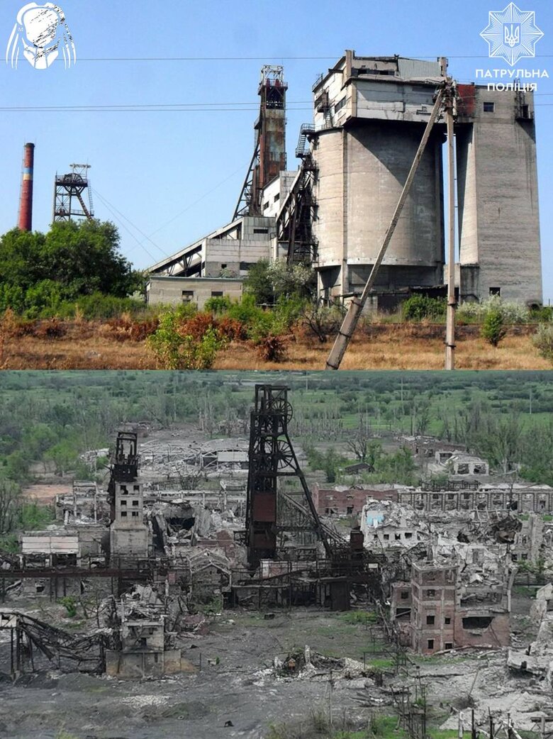 Toretsk before and after the battles with Russian occupiers