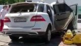 Внедорожник влетел в автобус под Киевом: один человек погиб. ФОТО
