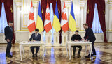 Президент України Володимир Зеленський та Прем'єр-міністр Канади Джастін Трюдо