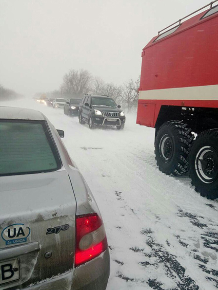 снег дорога снегопад
