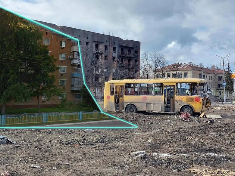 Trostyanets before and after arrival of Russian world: the mayor showed consequences of occupants` invasion 07