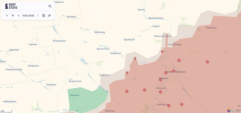 Просування ворога на Донеччині