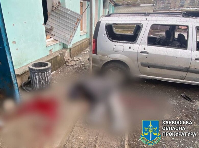 Наслідки обстрілу ринку у Вовчанську