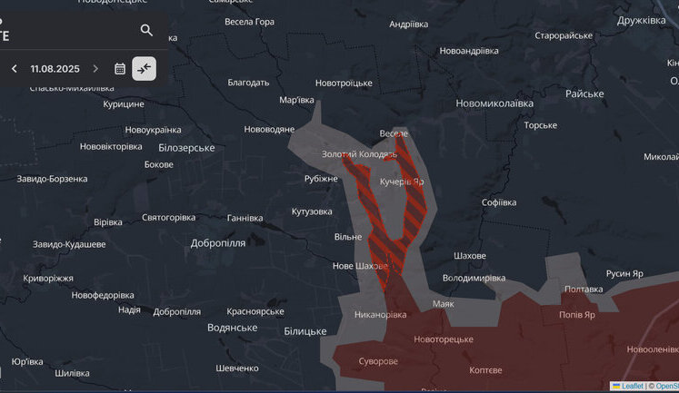 Росіяни просунулись біля Кучеревого Яру, Золотого Колодязя та Майського, - DeepState. КАРТА