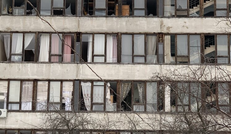 As result of missile strike on January 10, 12 buildings of Kharkiv Polytechnic Institute were damaged. PHOTOS