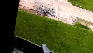 Occupier pilot published "victory" video and accidentally showed destroyed helicopter of Russian army at airfield of occupied Melitopol. VIDEO