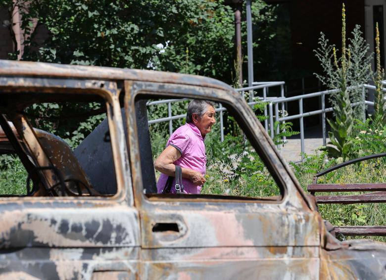 Кадыров, где ты прячешься? - в Северодонецке партизаны расклеили послание к Кадырову 03