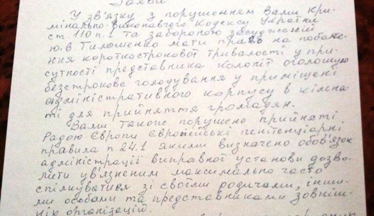 Бютовец Волынец объявил бессрочную голодовку - его не пустили на встречу с Тимошенко. ФОТО