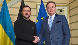 Зеленский встретился с премьером Бельгии де Вевером: Обсудили поставки артсистем и инвестиции в производство дальнобойных дронов и ракет. ВИДЕО