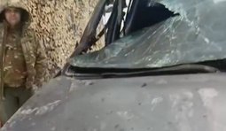 Рашисти показали кадри, як ЗСУ уразили їхню автівку на Вовчанському напрямку