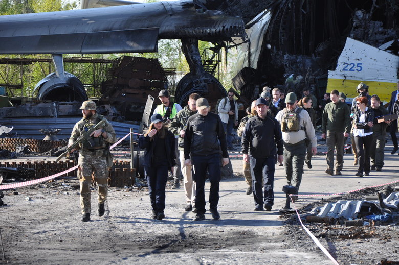 Ministers of Internal Affairs of Poland and Baltic states visited Hostomel 01