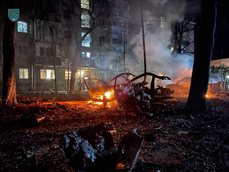 Russian terrorists attack Odesa at night with strike drones, there are victims 07