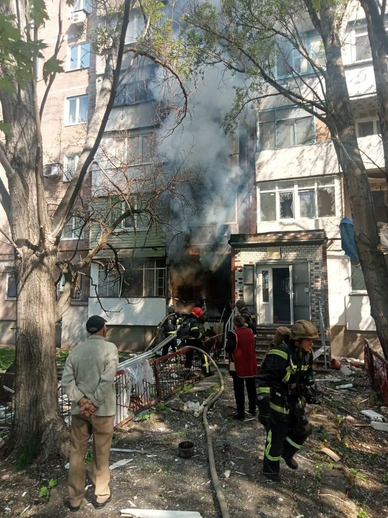 Russian troops twice fired at Avdiivka with phosphorous shells 03